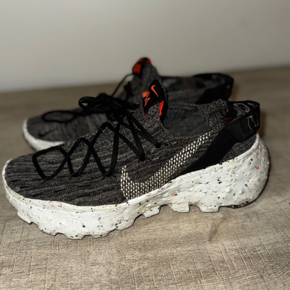 Nike Space Hippie 04 Gray Black Chunky CD3476-002 Athletic Knit Mens Size 8